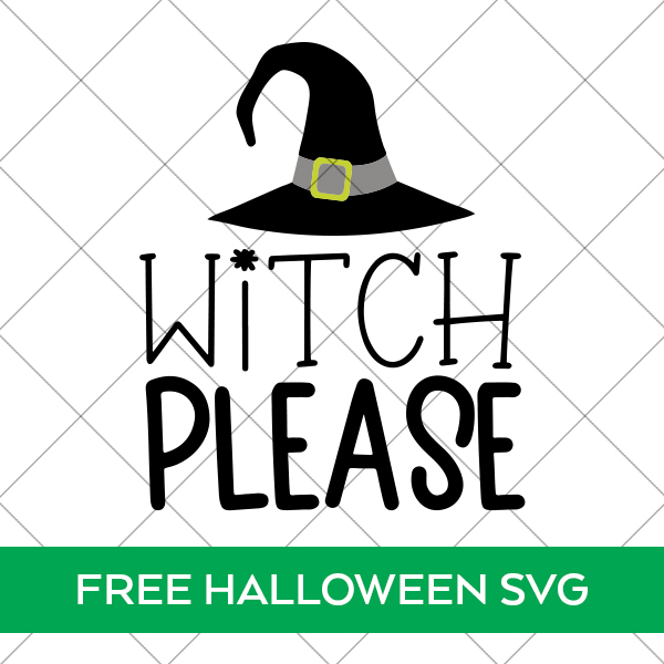 Free Witch Please SVG File behind security grid