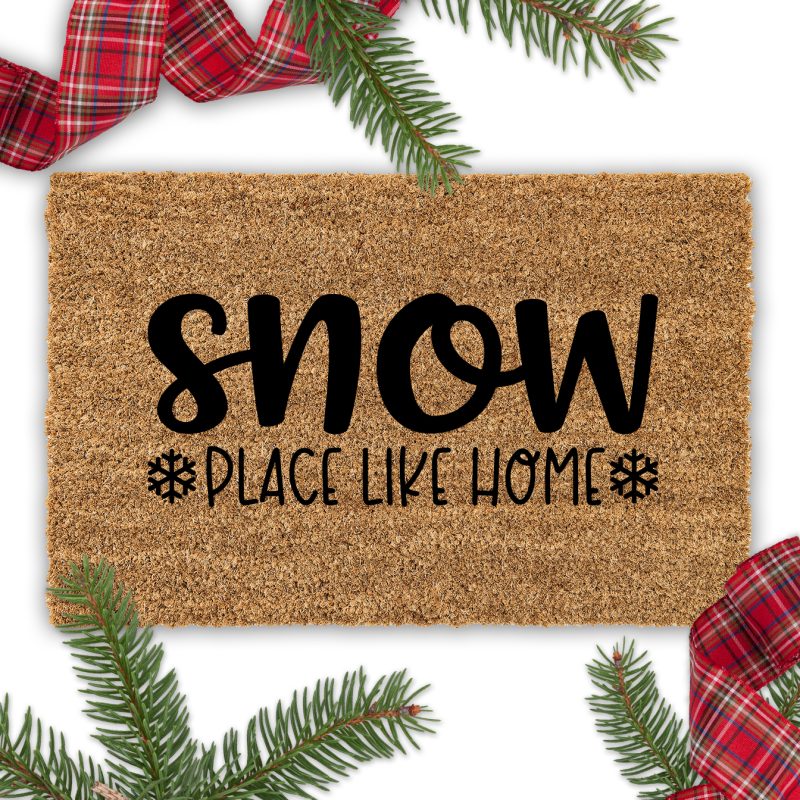 Snow Place Like Home DIY Doormat with SVG Design by Pineapple Paper Co.