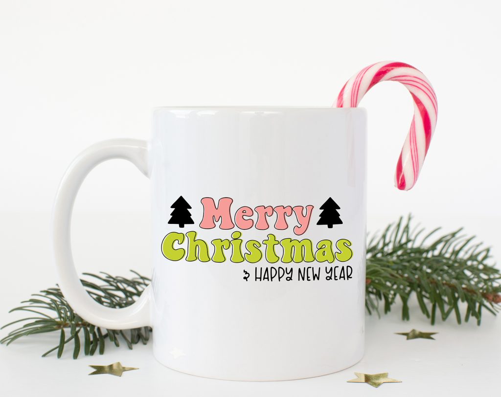Merry Christmas SVG on DIY Christmas Sublimation Mug