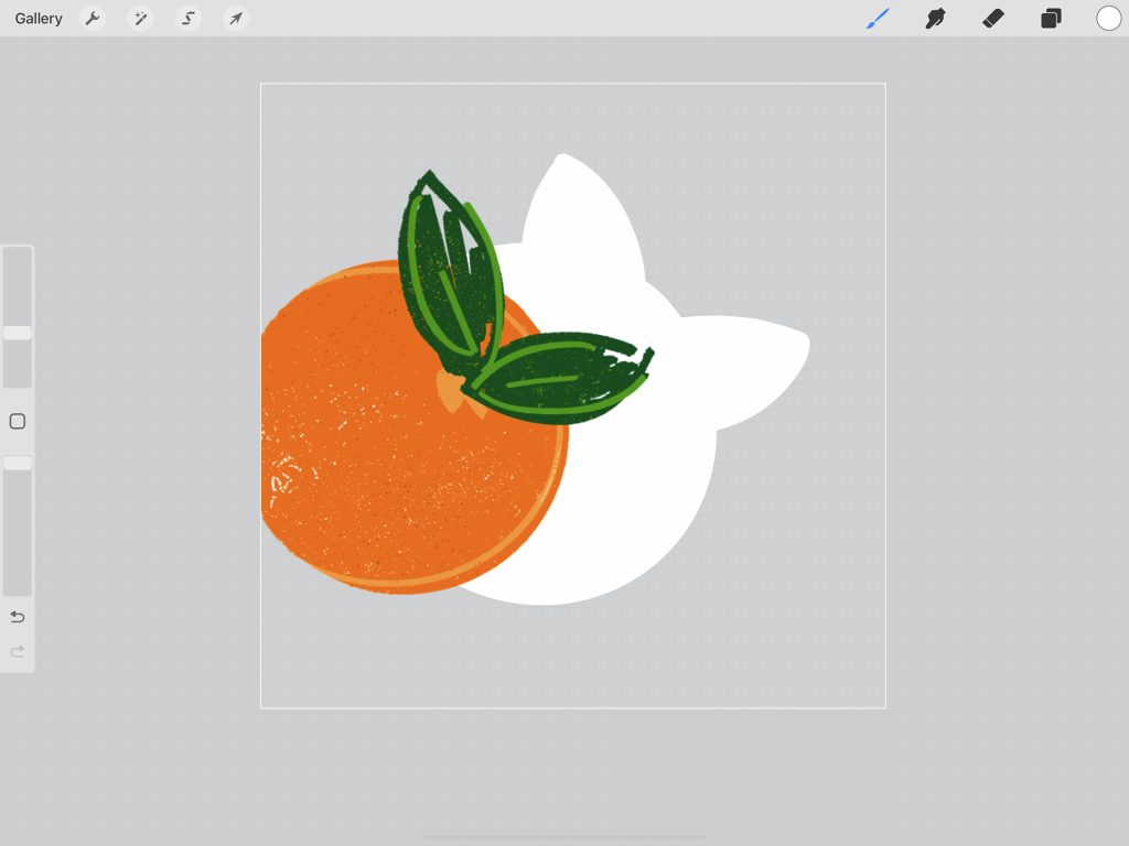 Procreate Sticker Tutorial showing how to create the white outline