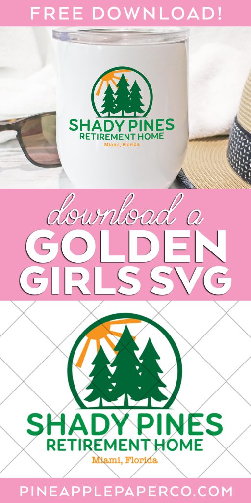 free golden girls svg on wine tumbler and behind grid