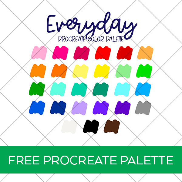 free procreate color palette for your ipad with color swatches