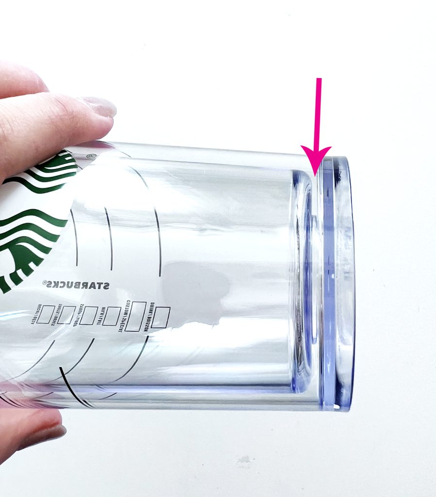 gap between double wall tumbler for diy snow globe tumbler