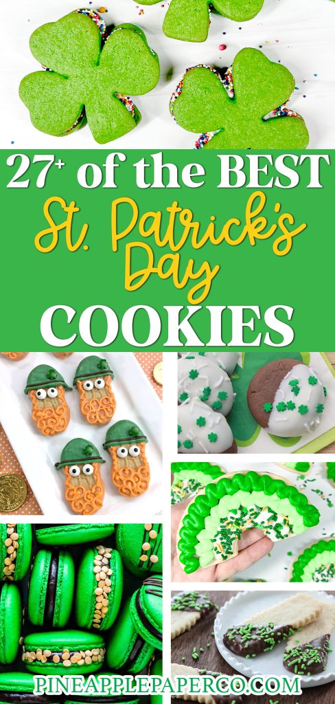St. Patrick's Day Cookies with example photos