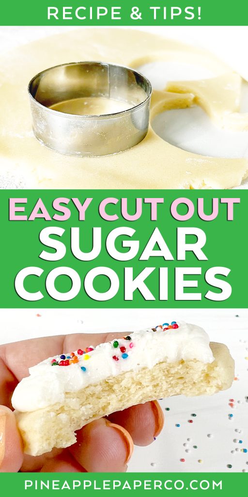 cut out sugar cookies with rainbow sprinkles