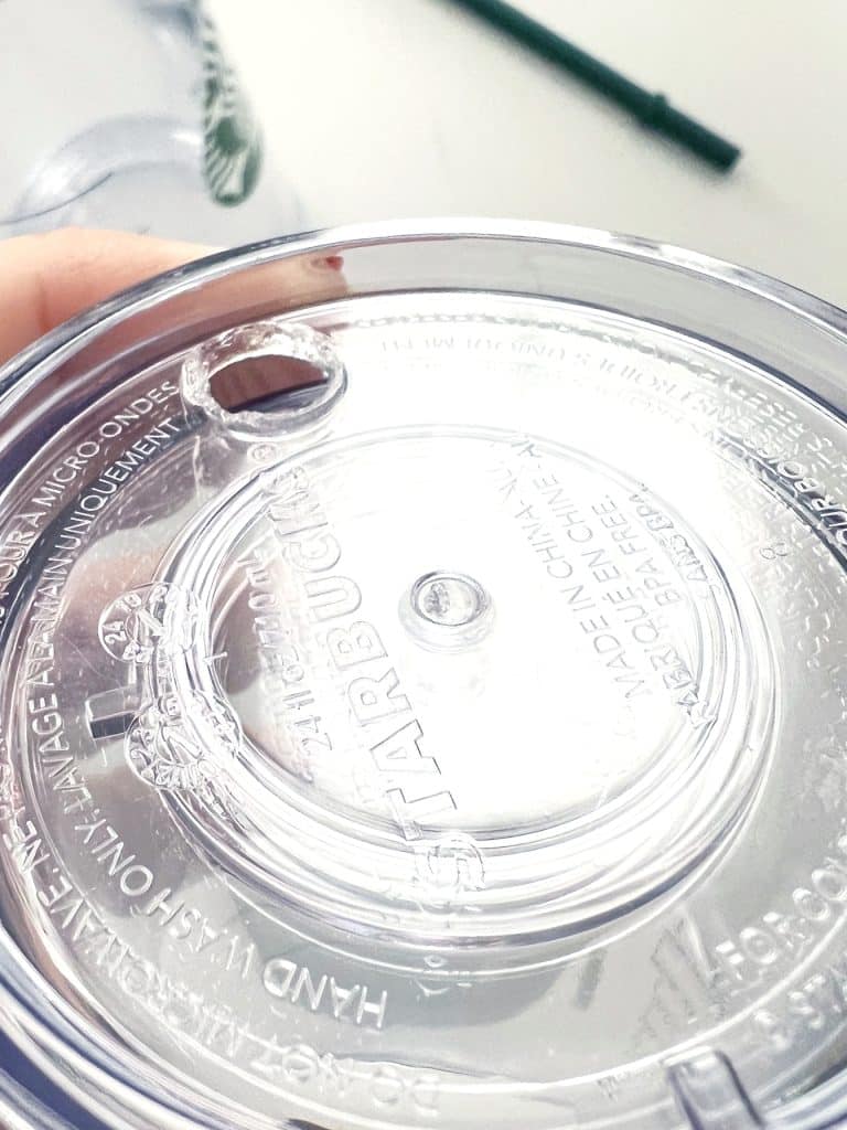 hole made with hot tool in no drill snowglobe tumbler