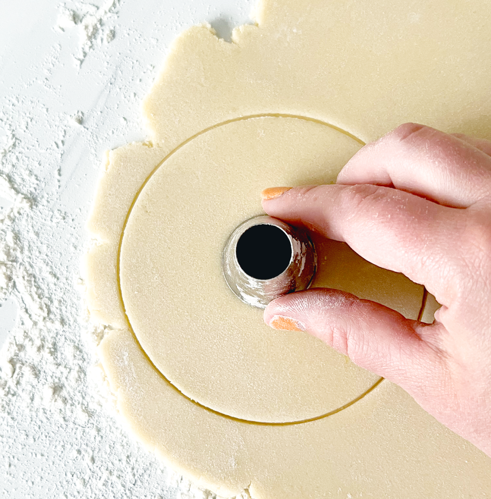 How to Cut Rainbow Sugar Cookies without a Cookie Cutter using icing tip