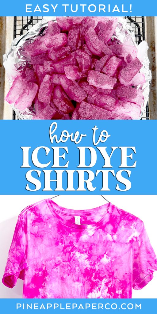 how to ice dye with set up and shirt example