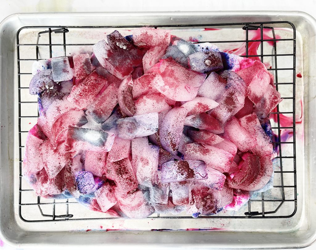 pink and purple ice dyed shirt