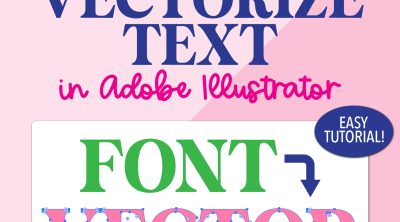 how to vectorize text in adobe illustrator with font to vector example