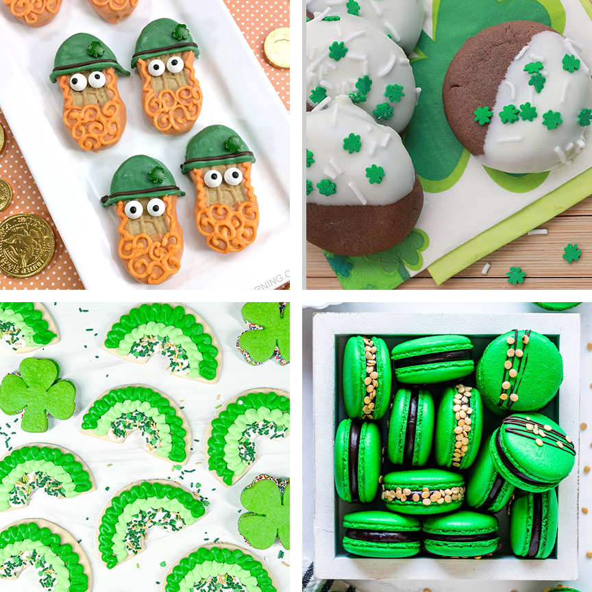 St. Patrick's Day Cookies with example photos