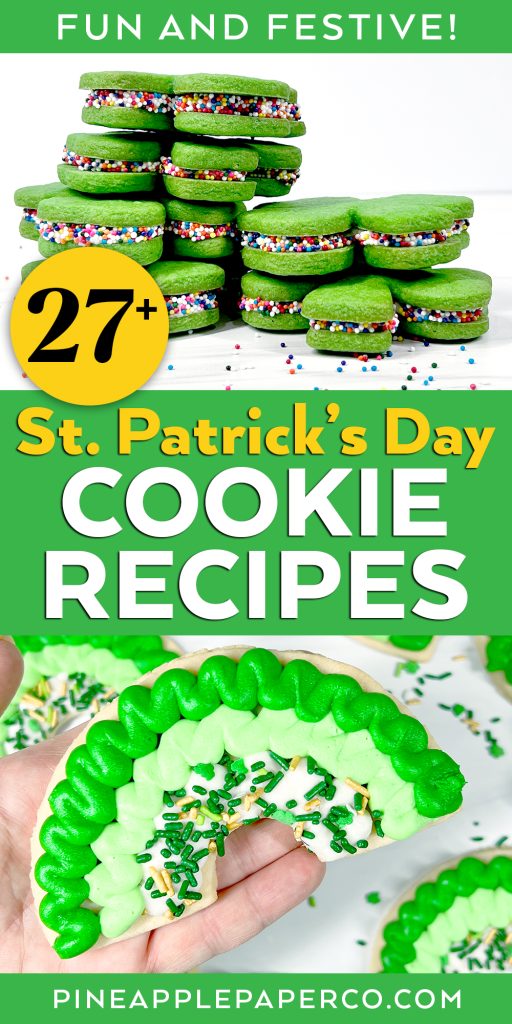 St. Patrick's Day Cookies with example photos