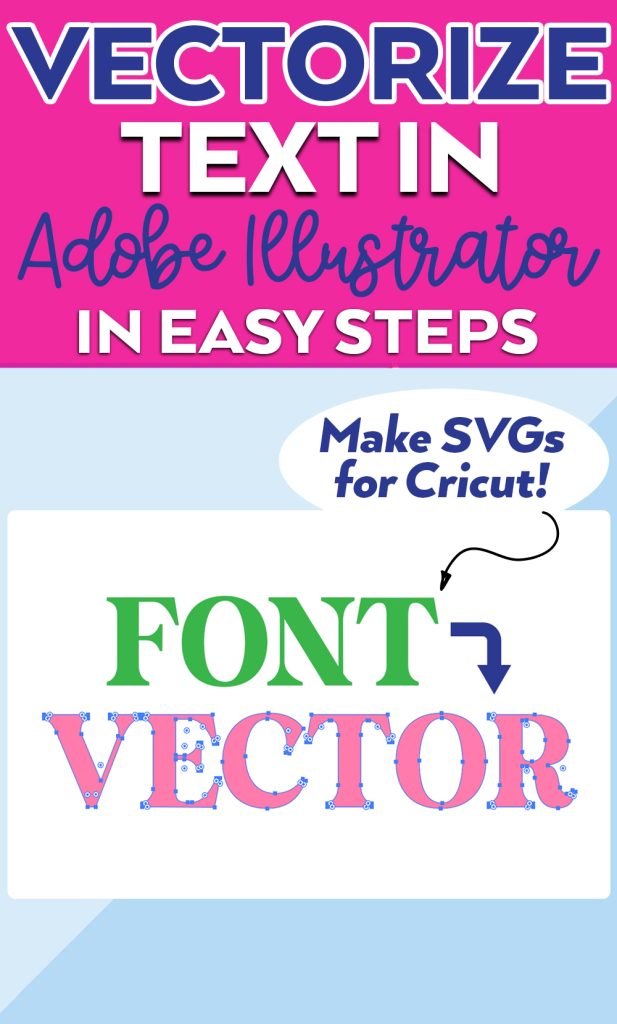 how to vectorize text in adobe illustrator with font to vector example