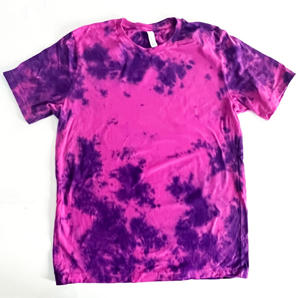 crumple tie dye patterned shirt