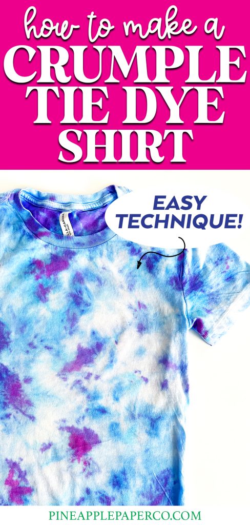 how to crumple tie dye patterned shirt
