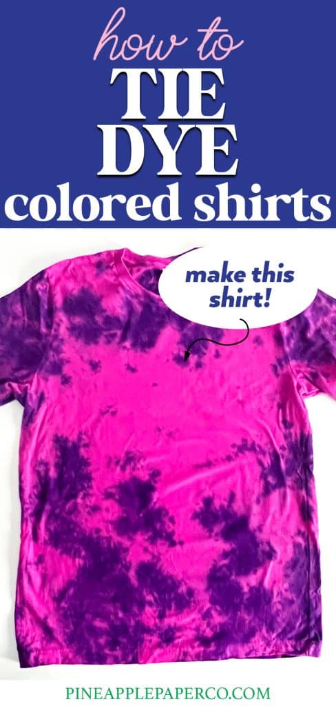 pink colored shirt with tie dye