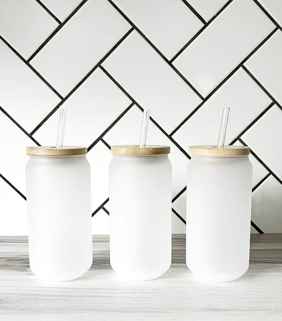 blank glass can tumblers for sublimation