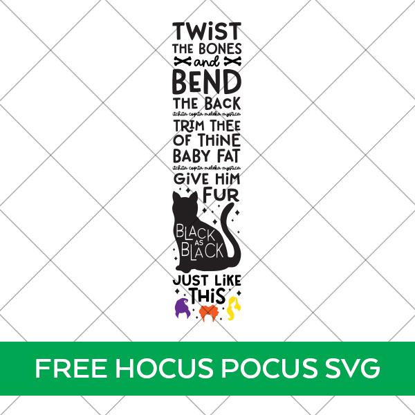 hocus pocus binx spell svg file until security grid