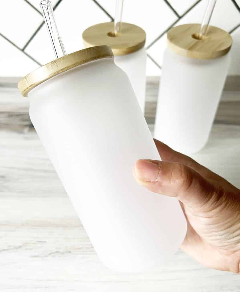 blank glass tumbler for sublimation