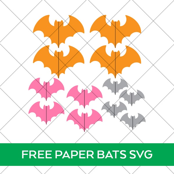 free paper craft halloween bats with score line