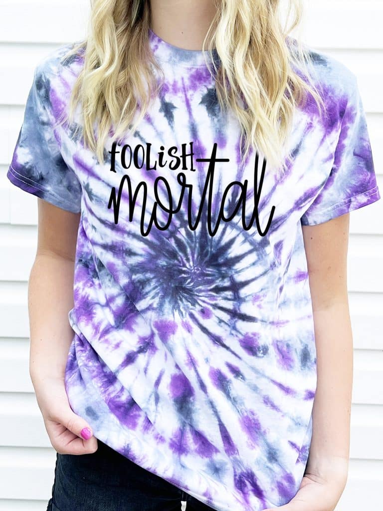 foolish mortal haunted mansion tie dye shirt