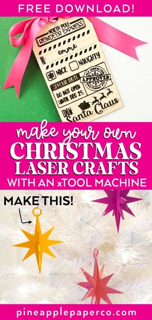 laser cut christmas crafts with xtool laser machine
