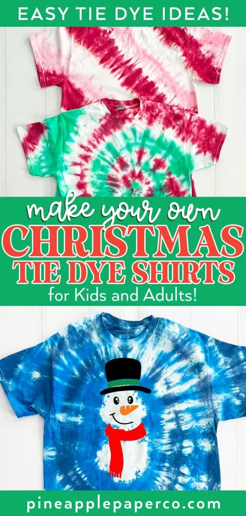 make your own christmas tie dye shirts with diy patterns