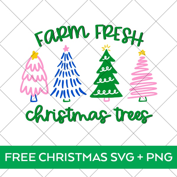 free christmas trees svg and png file for cricut and sublimation