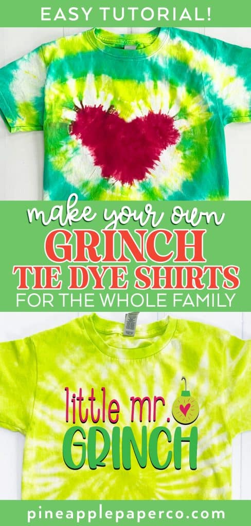 make your own grinch tie dye shirts