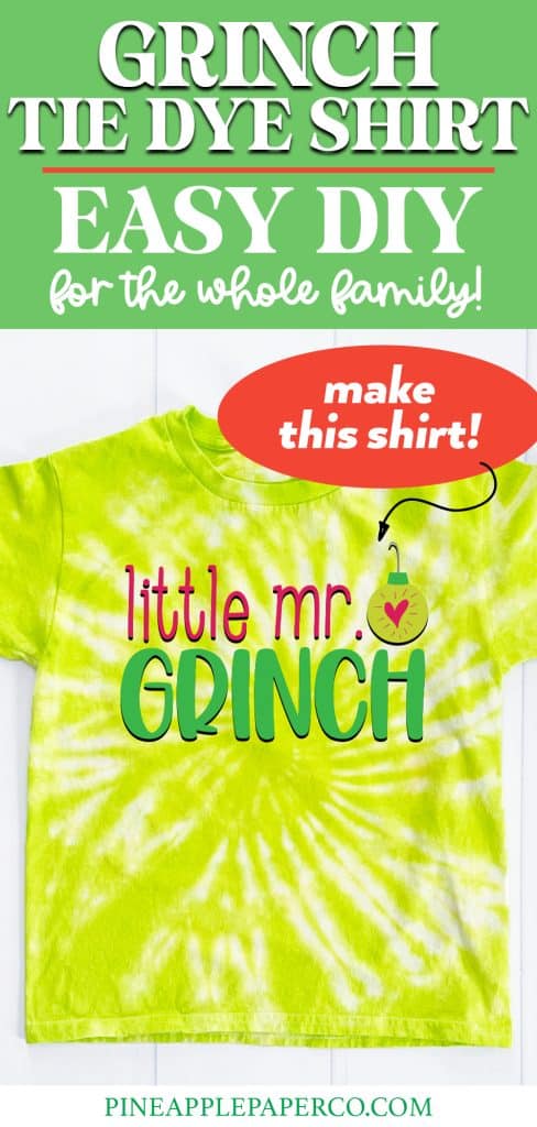 make your own grinch tie dye shirts
