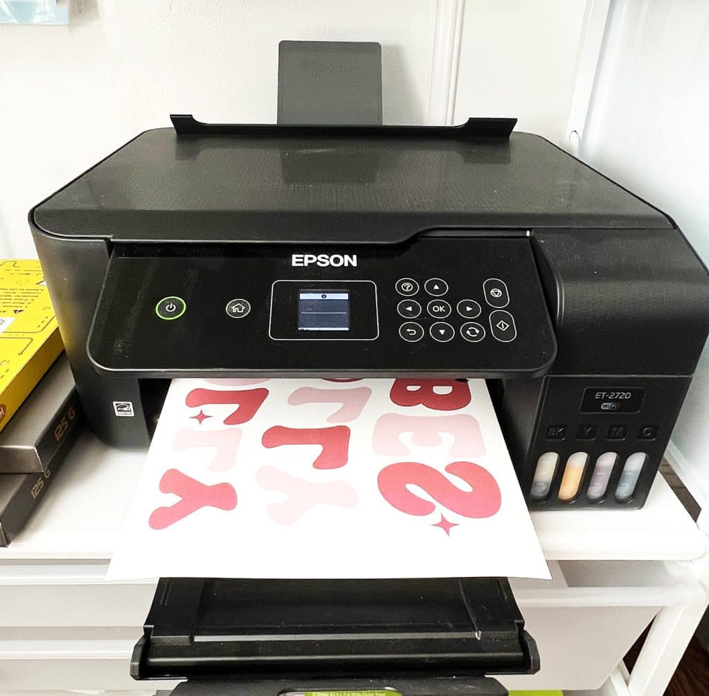 printing retro christmas design on sublimation printer