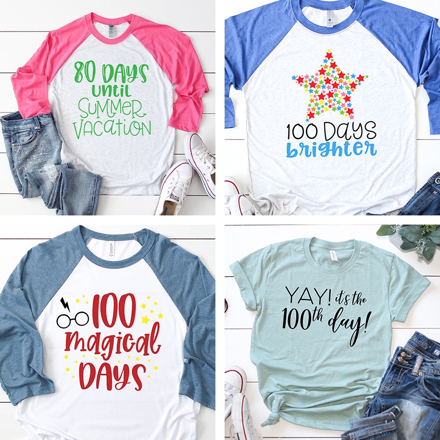 100 days of school shirt ideas