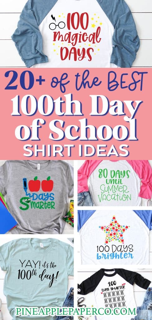 100 days of school shirts