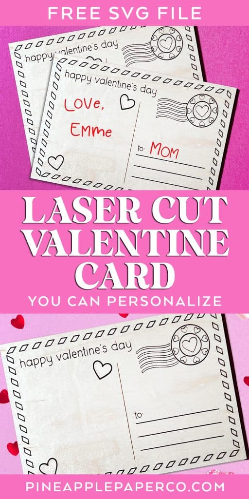 laser cut valentine day card with free svg file