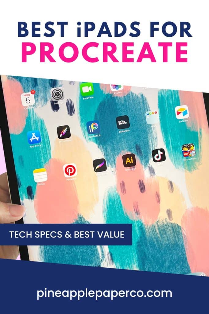 best ipad for procreate with ipad screen with app icons