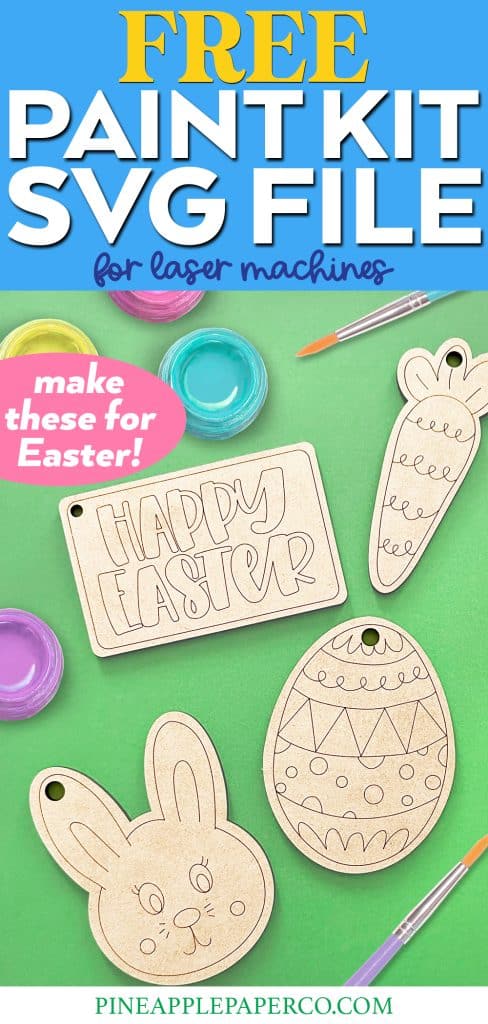 laser cut paint kit for easter