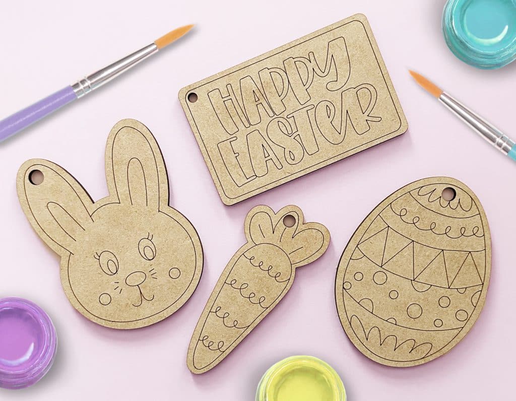 laser cut paint kit for easter