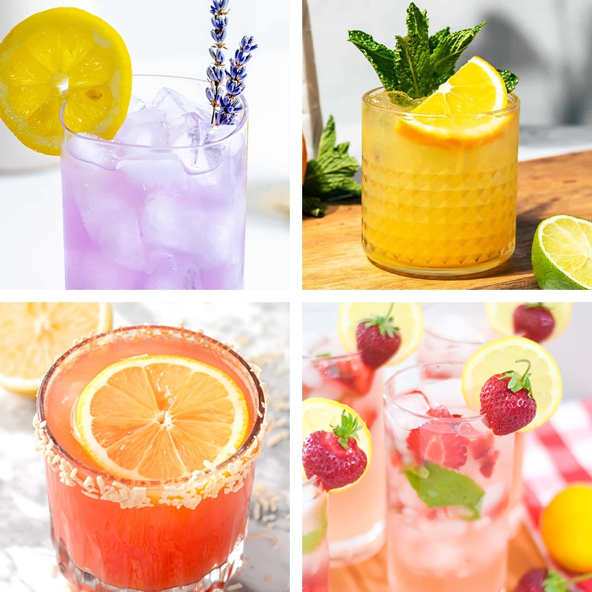 easter mocktails in glasses
