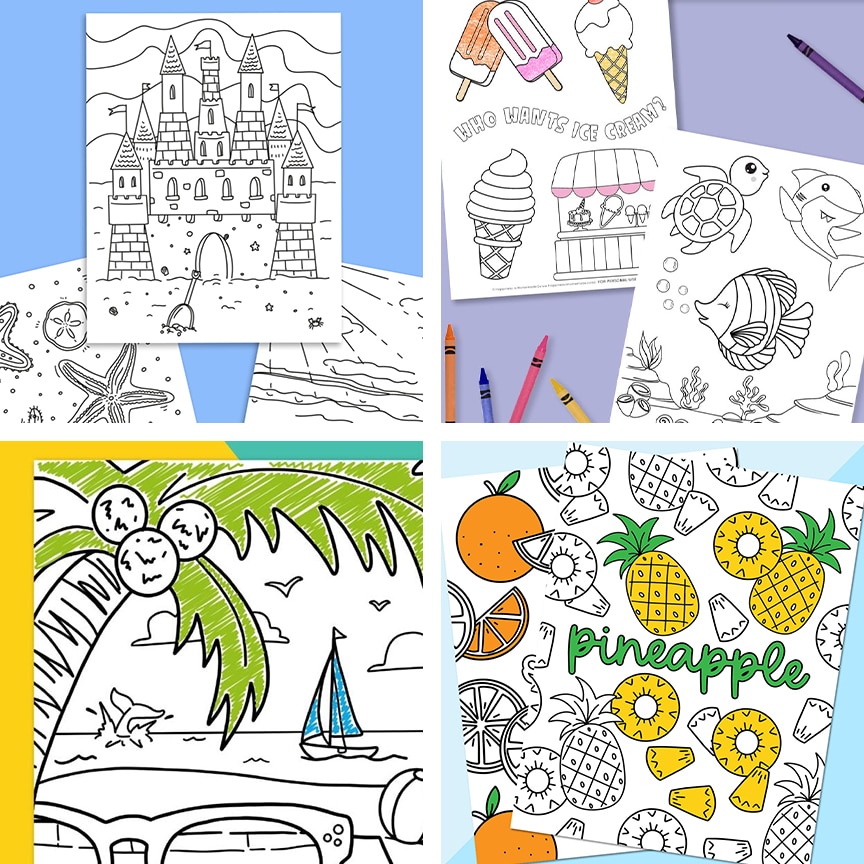 25+ Printable Summer Coloring Pages for Adults & Kids
