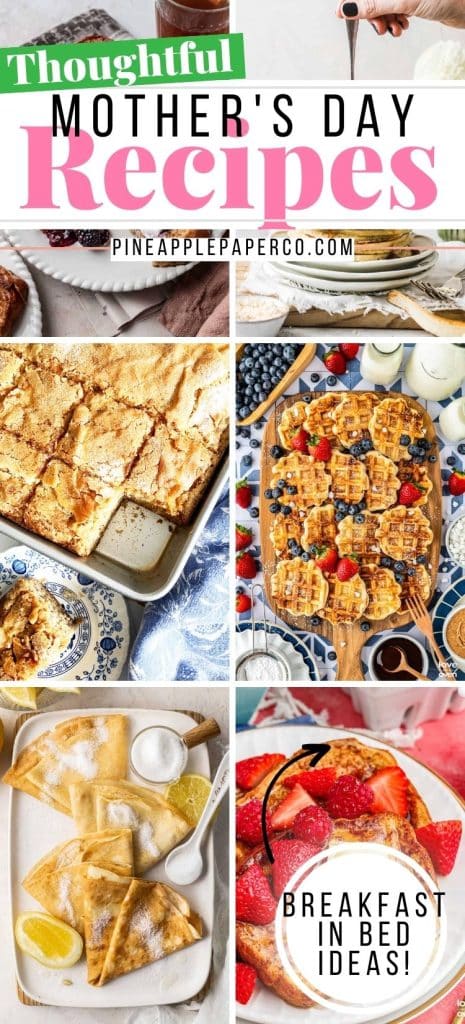 breakfast in bed recipe ideas for mother's day with examples