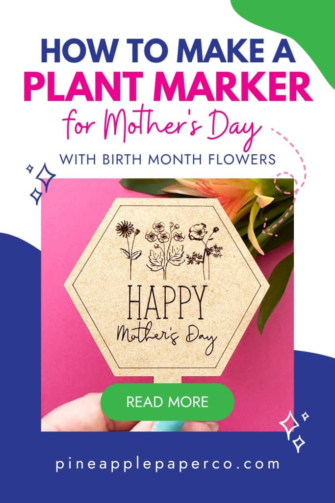 plant marker for mother's day with birth month flowers