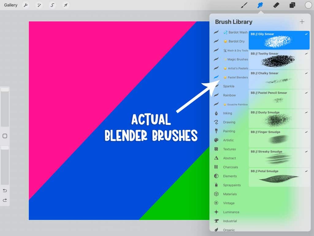 blender brushes in procreate app