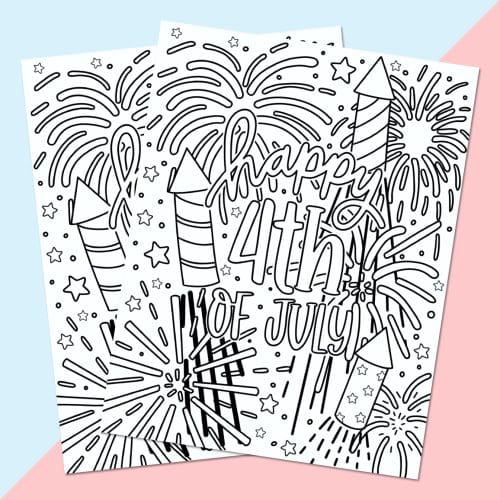 4th of july coloring page free printable download