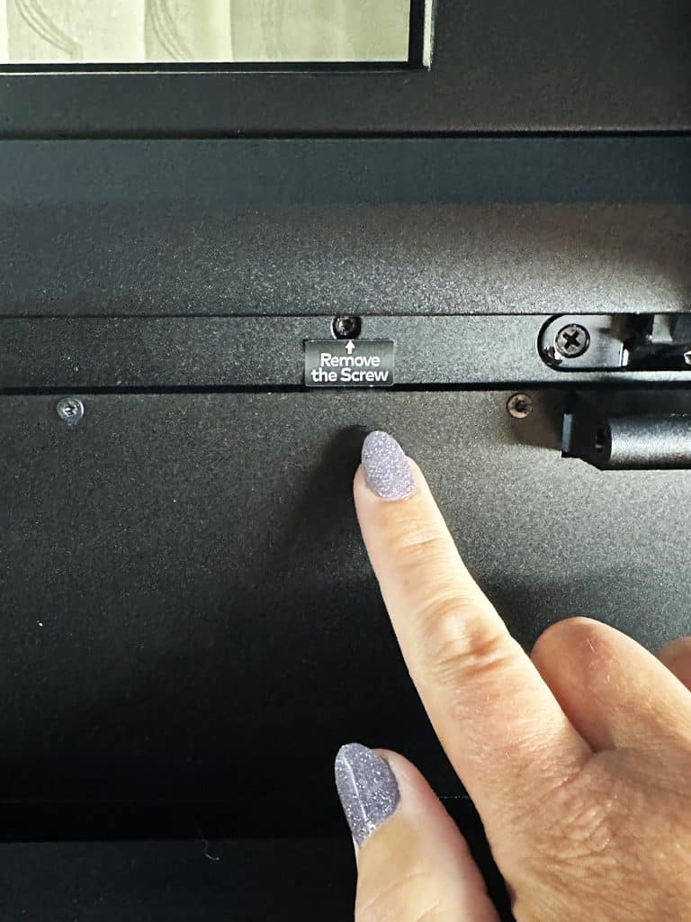 screws need removed to assemble xtool p2 laser machine for operation