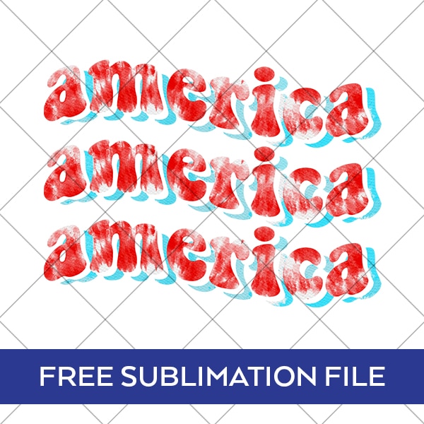 free 4th of july sublimation design retro america behind grid