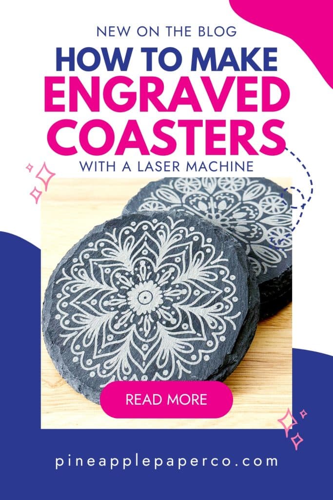 slate coasters engraved by xtool p2 laser machine