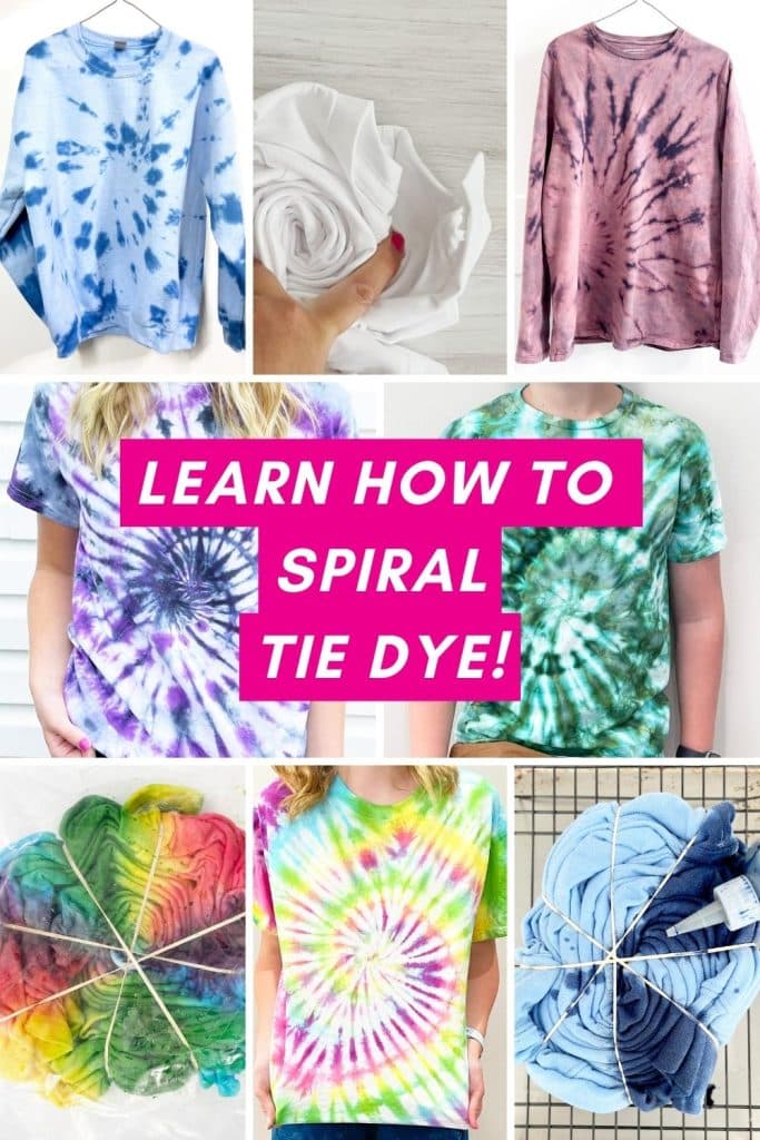 how to make a spiral or swirl tie dye shirt