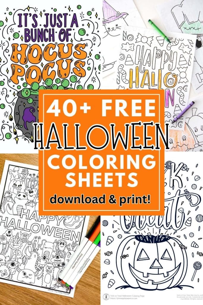 printable halloween coloring sheets
