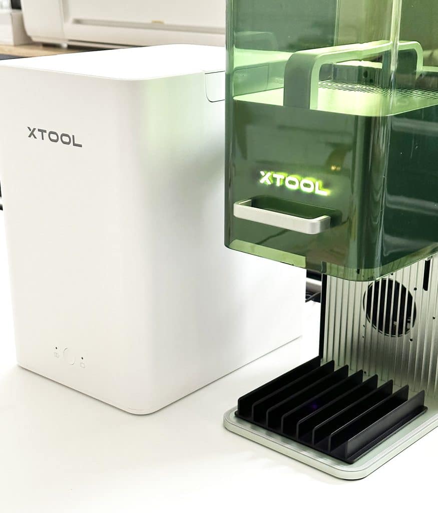 xtool f1 laser machine - infrared and diode lasers in one to engrave metal