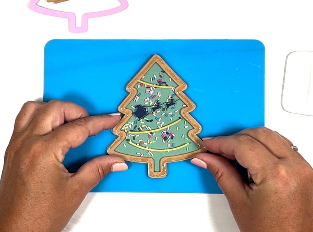 acetate layer of diy shaker ornament with cricut